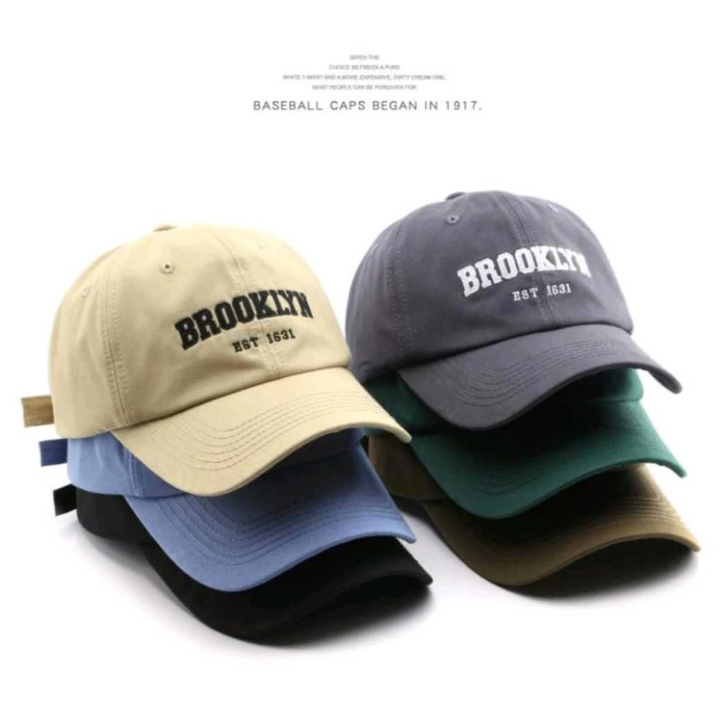 Topi Baseball Pria Wanita Broklyn 1631 Style Korean Fashion Terbaru