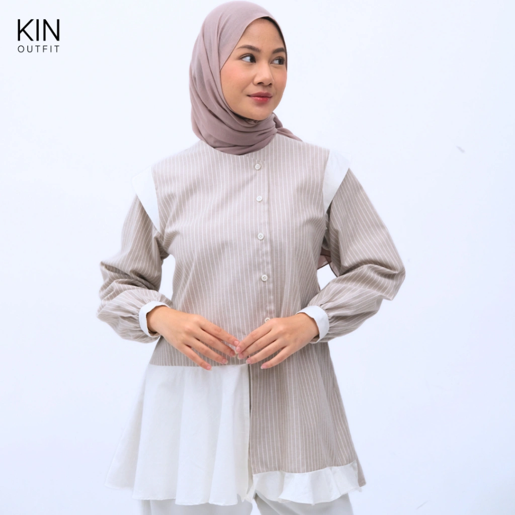 Kin Outfit Cassia Kemeja Blouse Atasan Wanita