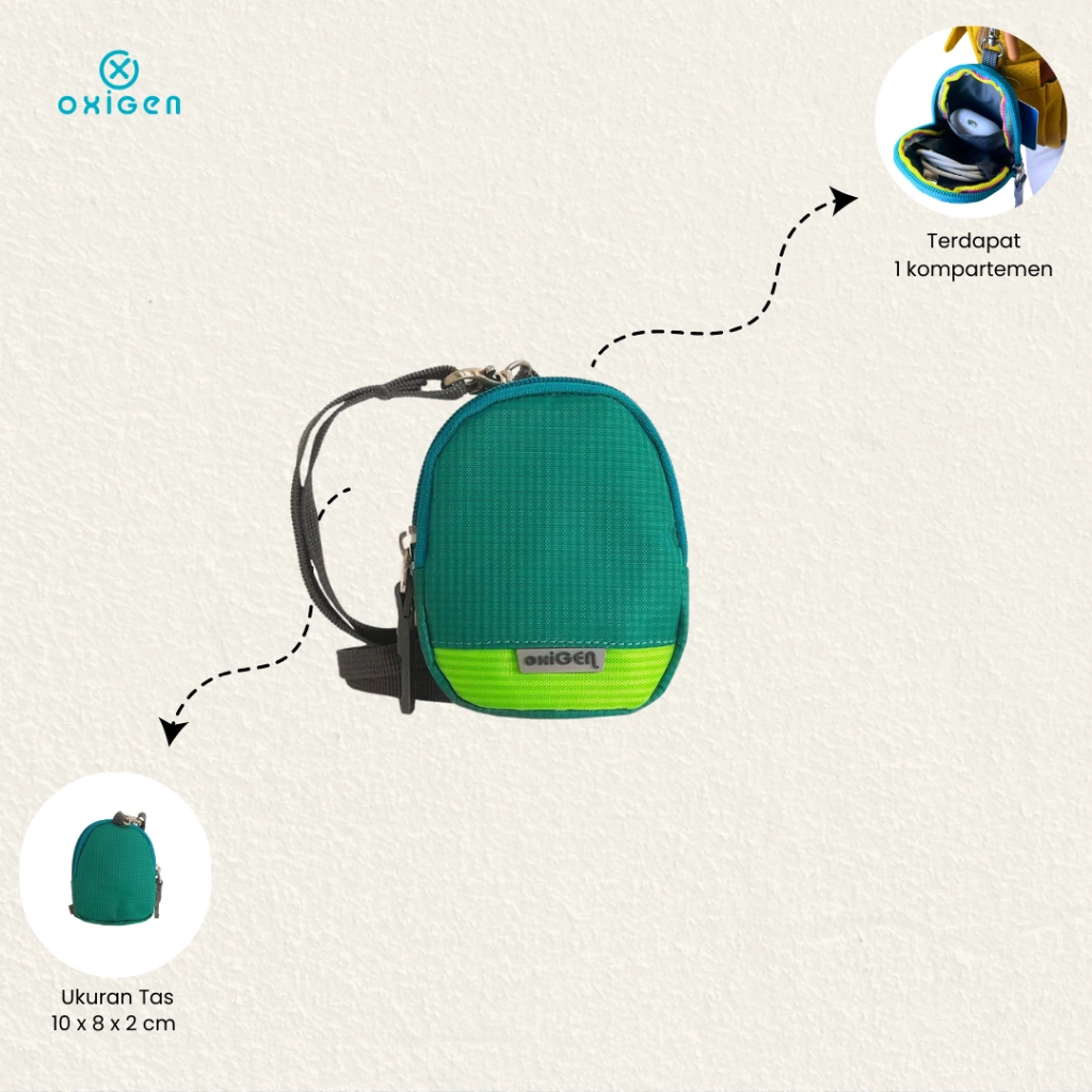 Oxigen Rovey Dompet Koin Kecil Little Pouch Motif Polos