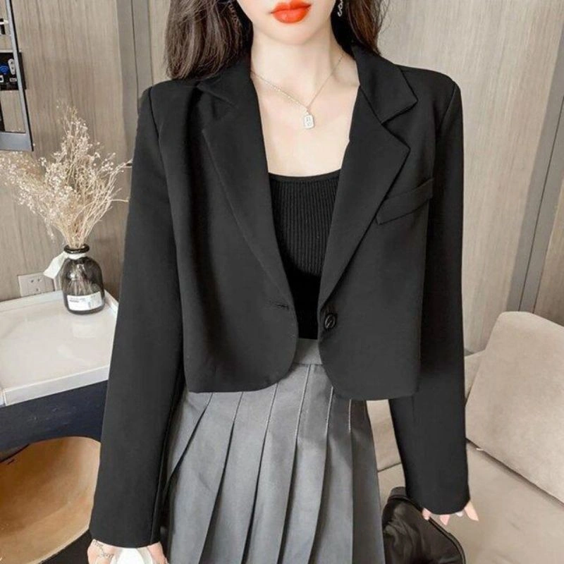 Crop Blazer cewe/Jas Blazer Croopped/Jas Blazer Wanita terbaru/Jas Blazer Kantor Formal Wanita Casual Terlatis