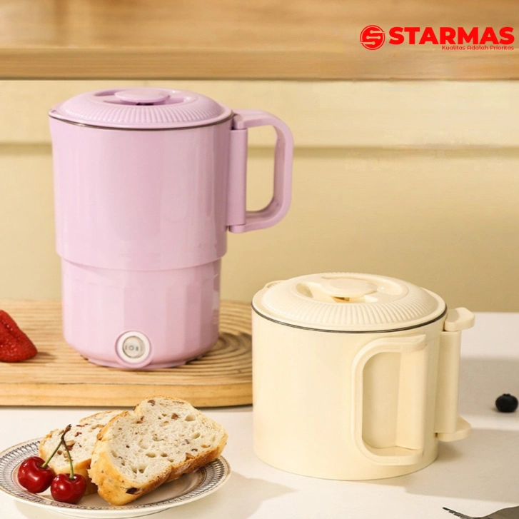 STARMAS Teko Lipat Listrik 1300 ML Portabel / kettle electric travel camping foldable portable lipat portabel 304  multi fungsi (teko, hotpot, masak mie)
