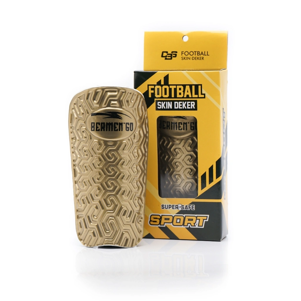 Shinguard Deker Sepak Bola Futsal Pelindung Tulang Kering - Gold Black