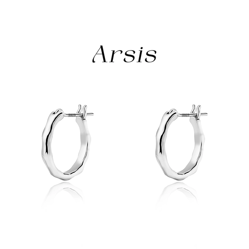 ARSIS Anting bulat Gaya canggih Wanita Desain kelas atas Desain minimalis canggih