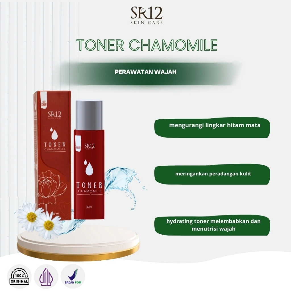 TONER CHAMOMILE SR12| TONER UNTUK MATA PANDA|TONER UNTUK HITAM AREA MATA/TONER PENUAAN DINI
