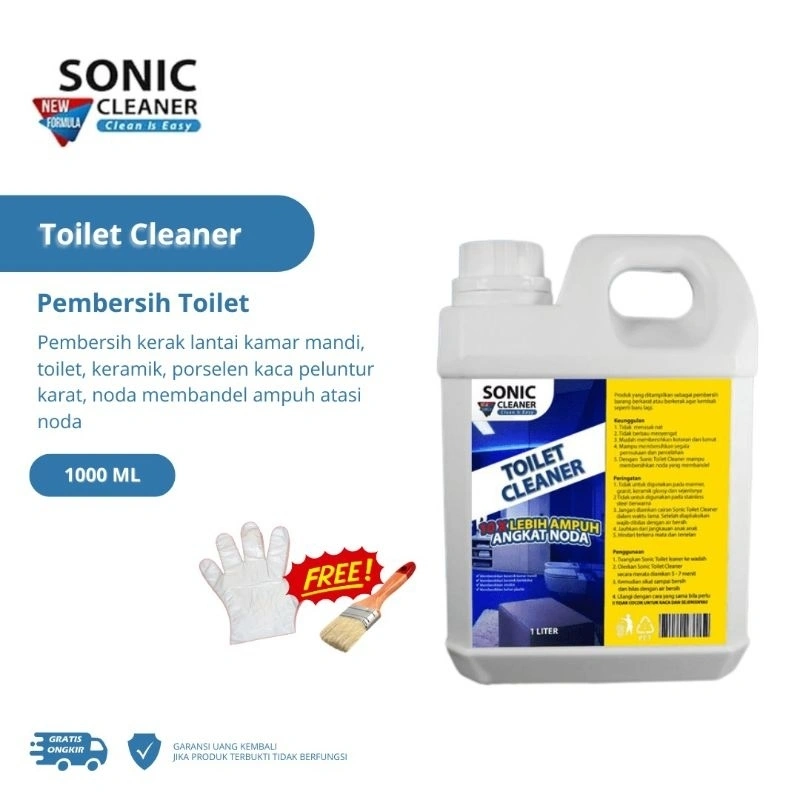 SONIC CLEANER Pembersih Noda Keramik 1000ml Toilet Kerak Kamar Mandi