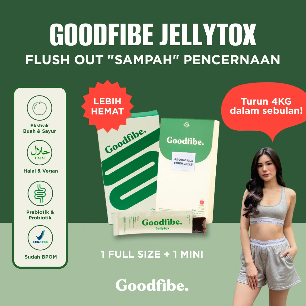 Goodfibe Jellytox 1 Box + 1 Mini Box — Fiber Jelly Probiotik Suplemen untuk Diet dan Detox