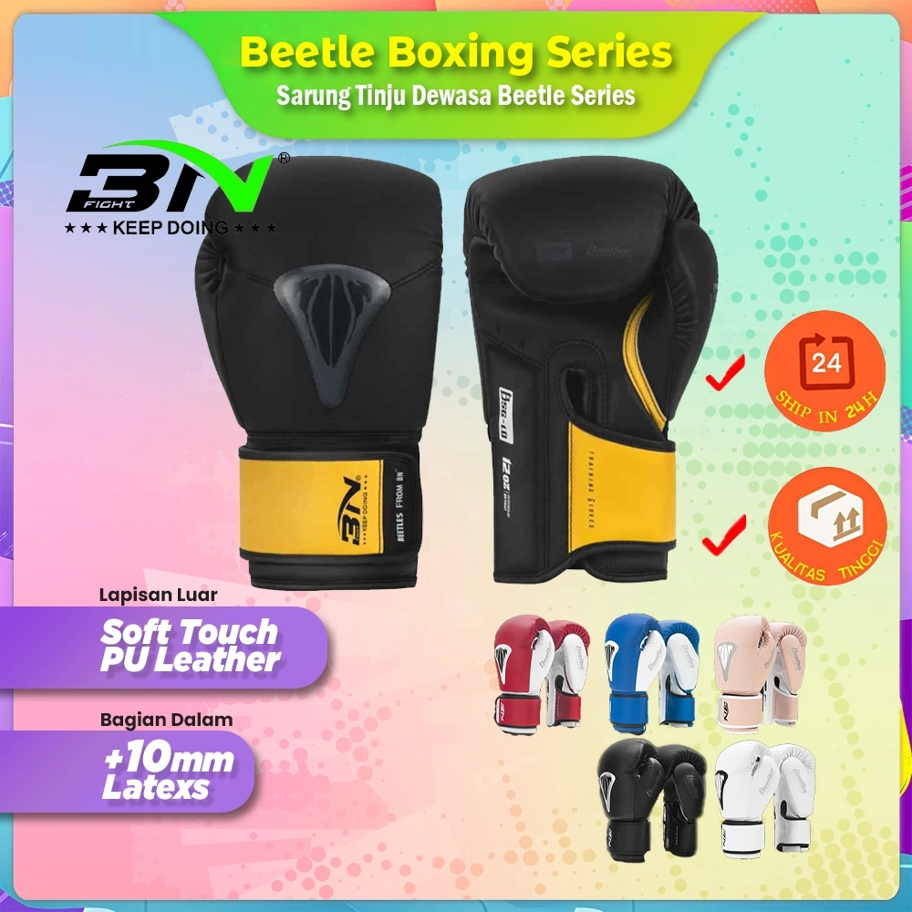 Sarung Tinju Dewasa BN Fight Beetle Series | Gloves Boxing MMA Muay Thai Kickboxing | Sarung Tinju Latihan & Sparring