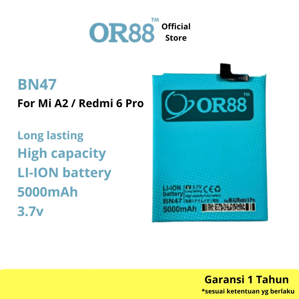OR88 baterai batre battery double power xiaomi redmi Mi A2 Lite / redmi 6 Pro / BN47