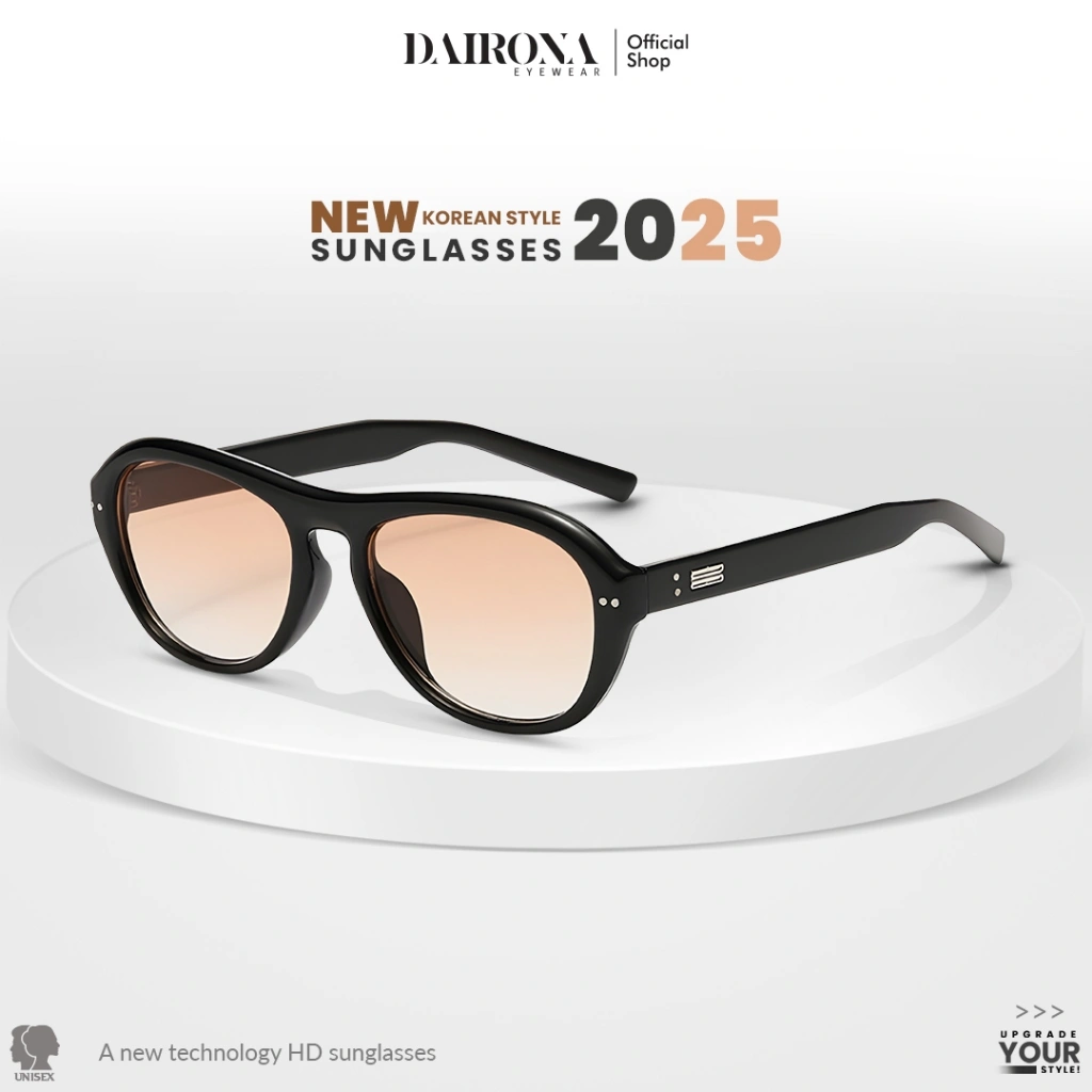 Dairona Eyewear Kacamata Hitam Trendy Sunglasses Fashionable Pria Wanita Terbaru UV400 Polarized Anti Silau Bentuk Kotak TR-90 G23