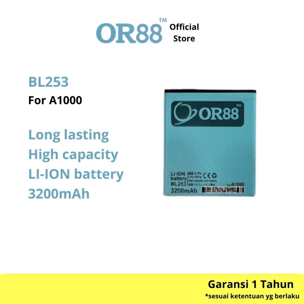 OR88 baterai batre battery double power Lenovo A1000 / A2010 / A2580 / A2860  / BL253