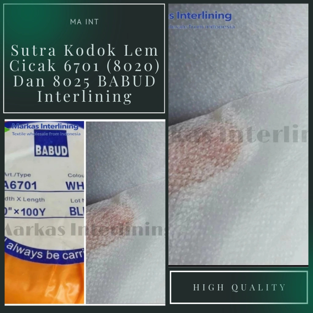Kain Keras Fisline Visline Sutra Kodok Lem Cicak A6701 (DD8020) Dan DD8025 BABUD Interlining