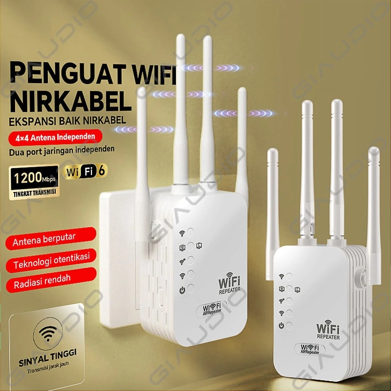 Wifi Repeater 4/6Antena WIFI Extender Wireless Wifi Range Extender 1200Mbps Access Point Wireless Penguat Sinyal Amplifier Signal Booster