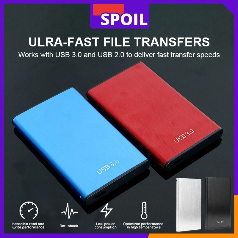 SPOIL Casing Harddisk & SSD Eksternal USB 3.0/Type-C – Support SATA 2.5", NVMe & NGFF Lengkap Max Read 8TB