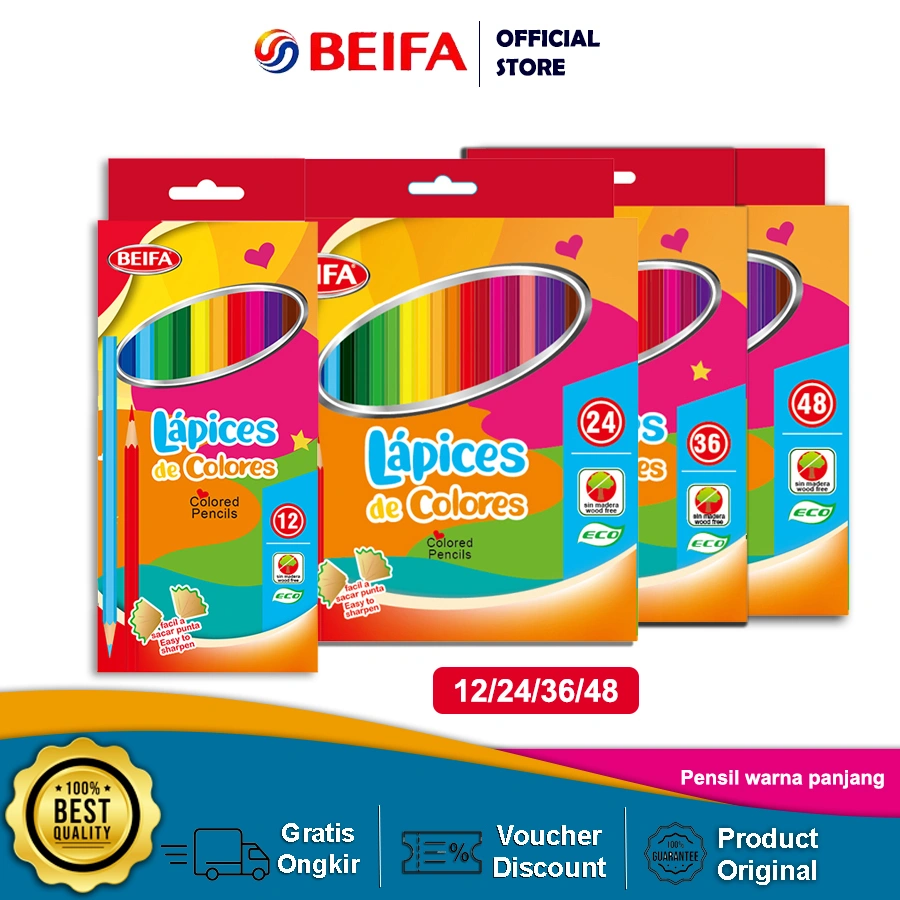 Beifa Pensil Warna MK1 - Superior Quality Hexagonal Grip Original