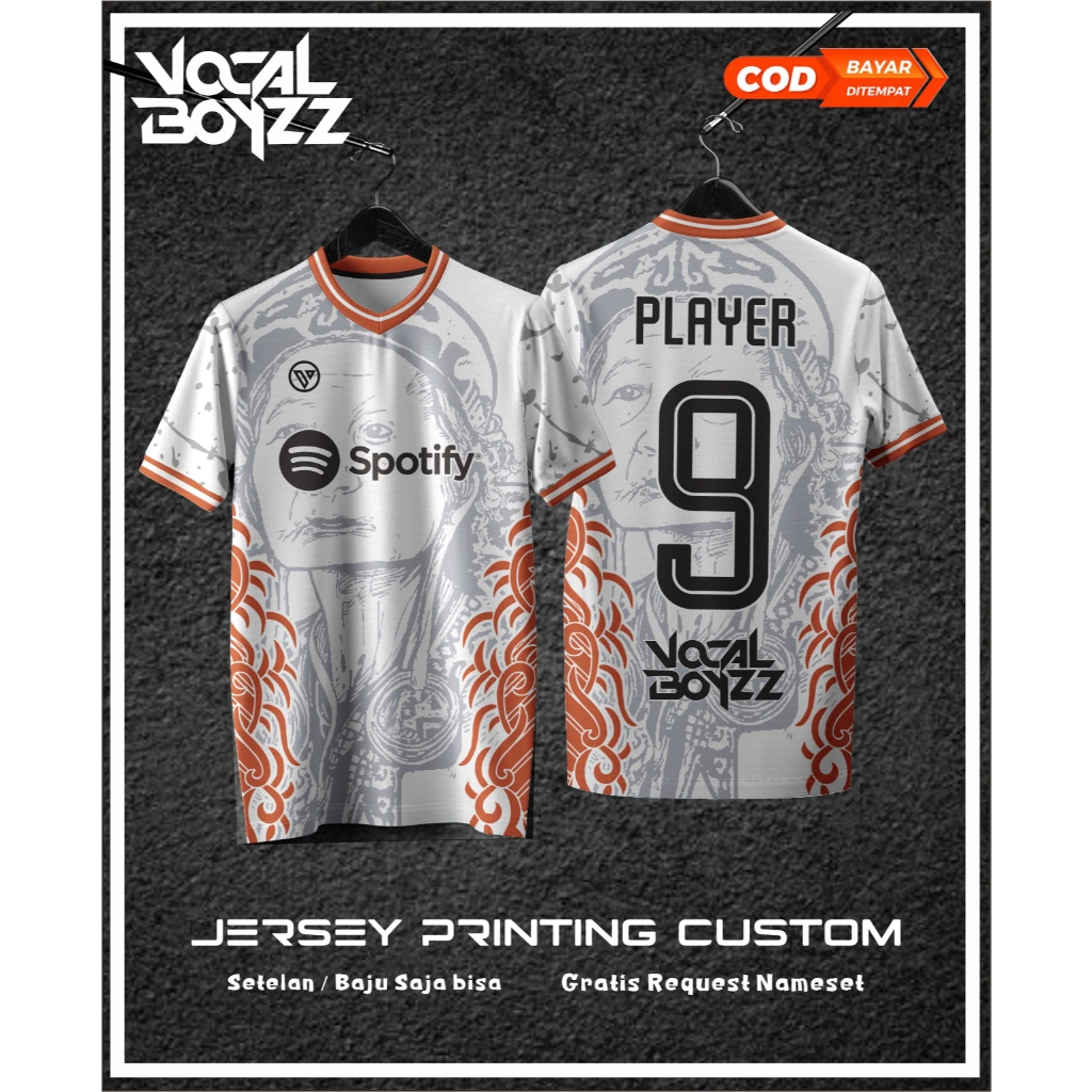 VOCAL Jersey Futsal Sepakbola Custom Printing Request Logo Nomor Dan Nama
