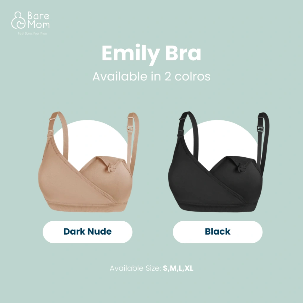 Bare Mom Bra Menyusui / Nursing Bra / Pumping Bra / Breastfeeding Bra / Beha Menyusui - Emily