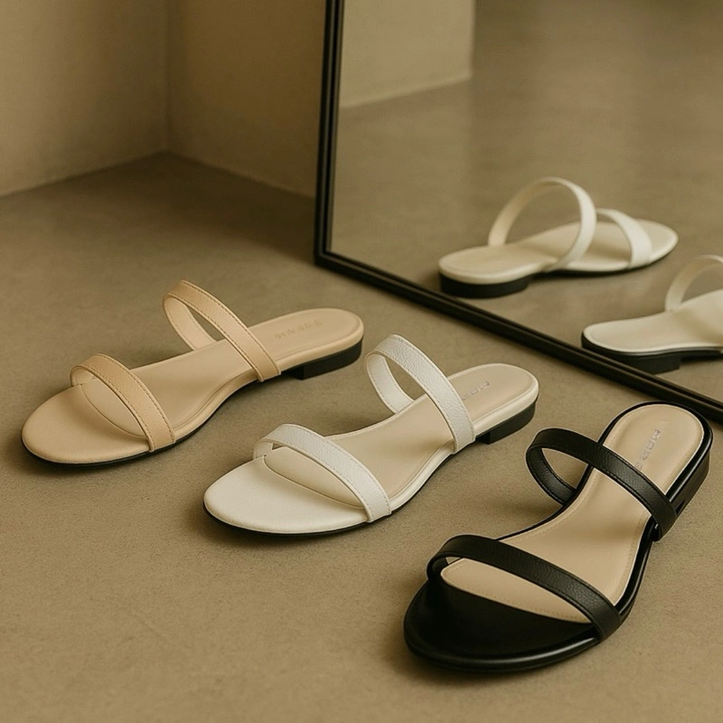 Marelli Sandal Teplek Flat Wanita  double Strap nyaman dipakai kekinian sandal santai - IP 731