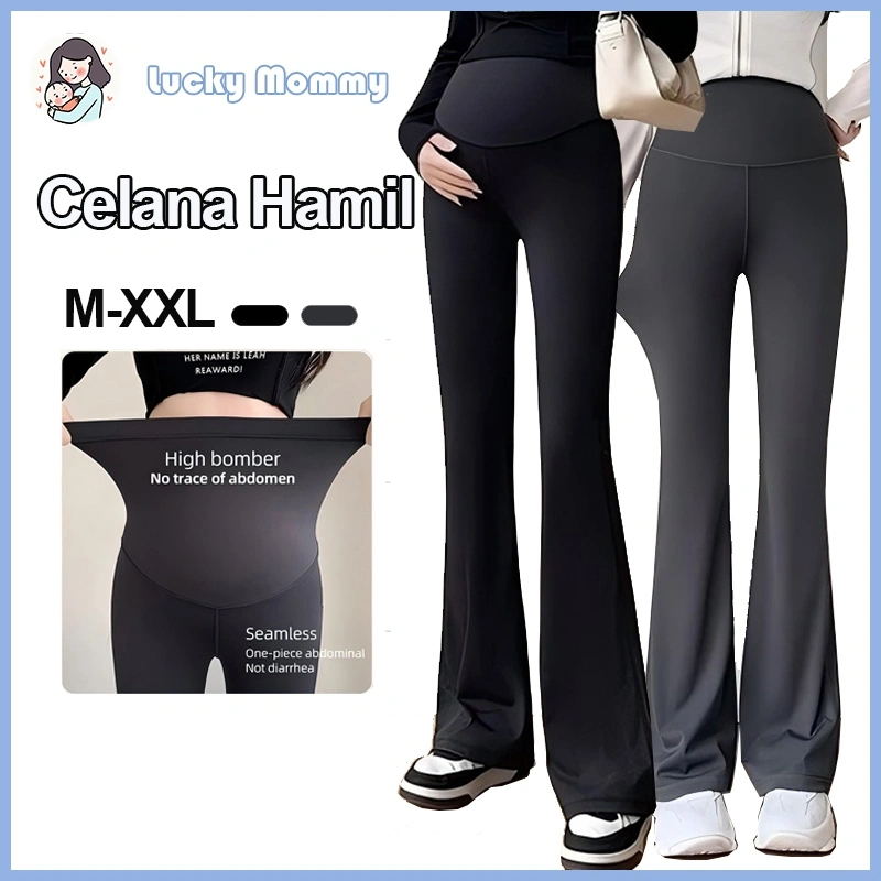 Ibu Hamil Celana Hamil CD Jumbo Maternity Pants Bumil Kekinian Premium Lebar Kaki Celana Y119