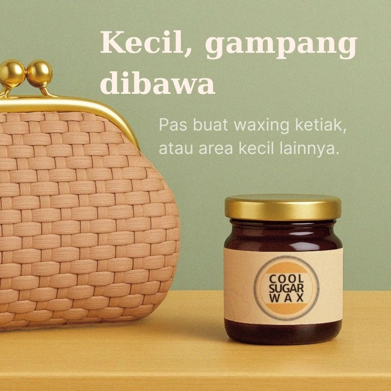 Coolsugar Wax Mini - Natural Sugar Wax Tanpa Pewarna, Parfum, dan Skincare - Sugar Waxing Kit