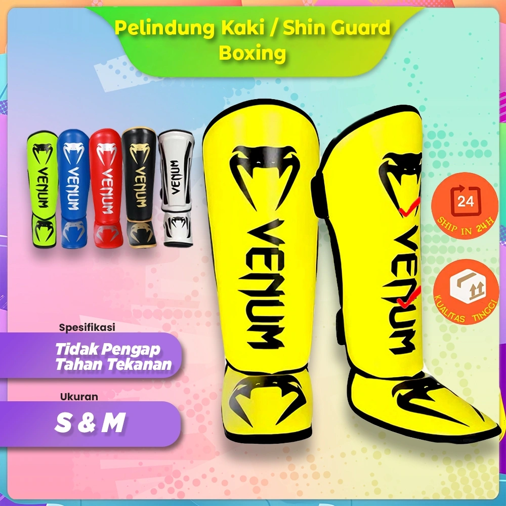 Pelindung Kaki Shin Guard Boxing Anak & Dewasa | Tebal, Aman & Nyaman untuk Muay Thai, MMA, Kickboxing, Sparring