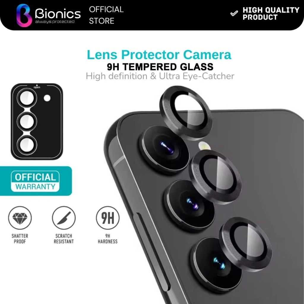 Bionics Anti Gores Kamera Samsung S24 S25 FE Ultra A56 A36 A26 A16 A15 5G A25 A35 A55 A14 A24 A34 A54 M15 5G Camera Lens Protector for Samsung Galaxy Series