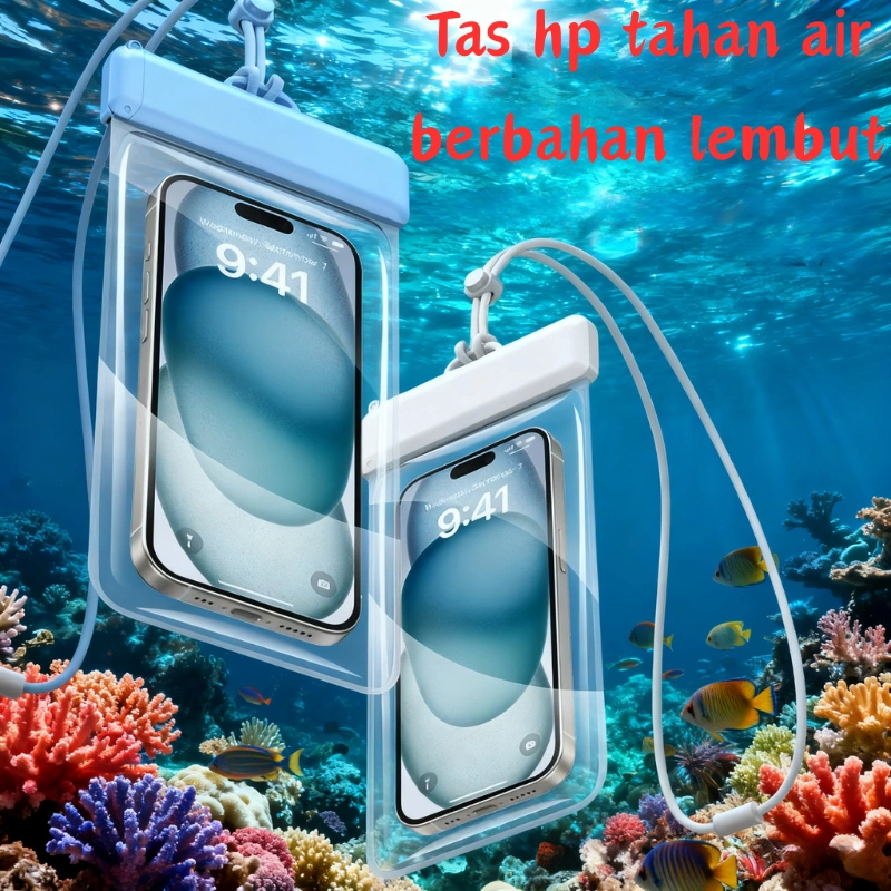 COD Waterproof Universal Phone Case Tas TPU HP Kedalaman IPX8 Bisa Sampai 7.2 Inch