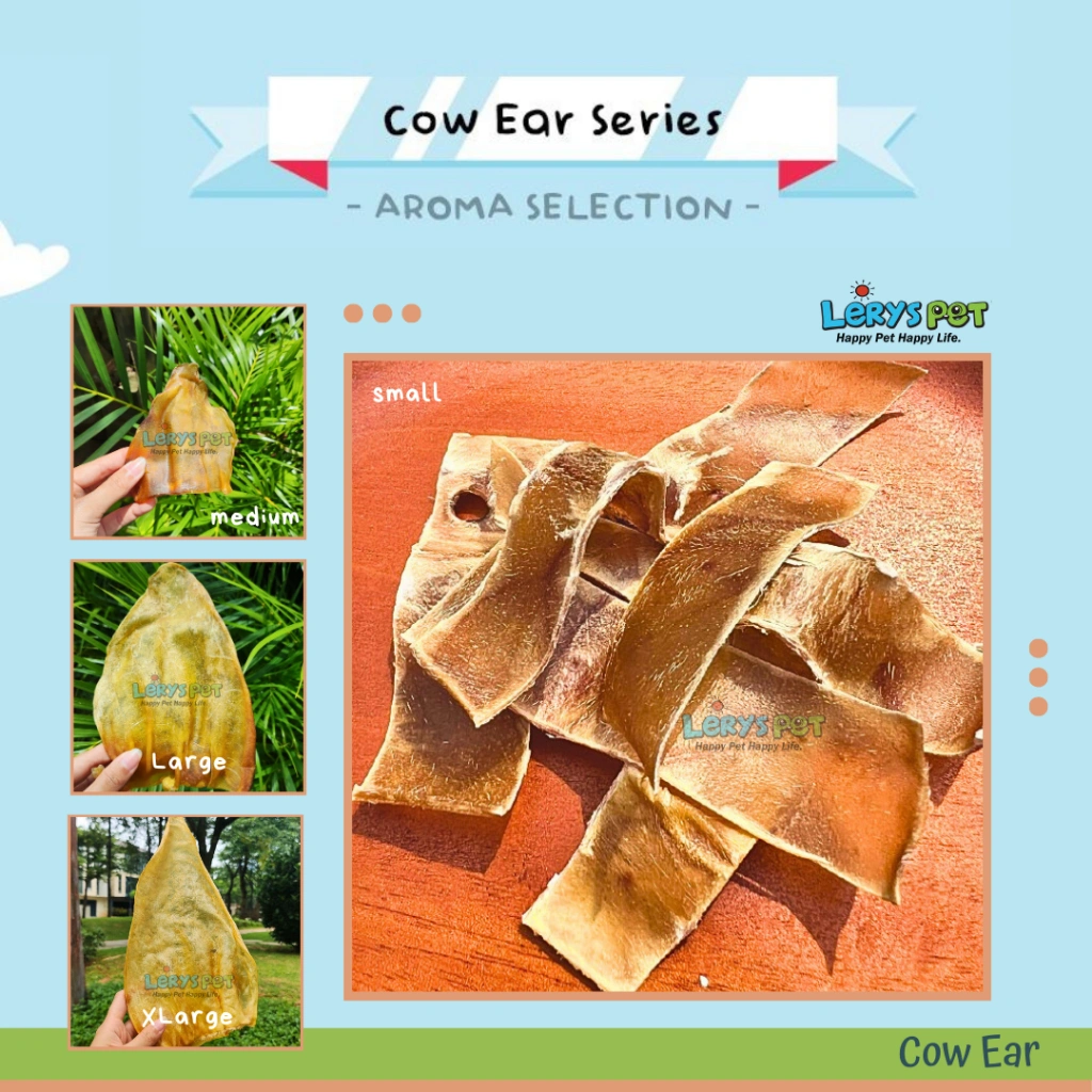 Cow Ear | Kuping Sapi | Snack Anjing | Jajanan Anjing |  Dog Chew Treat | Lerys
