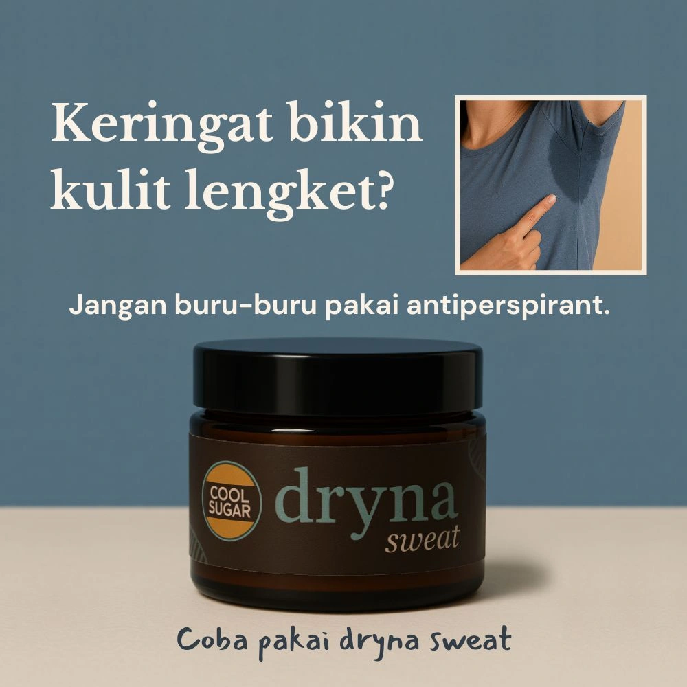 Coolsugar Dryna - Antiperspirant Non Deodoran Natural Penyerap Keringat Berlebih - Tanpa Alum