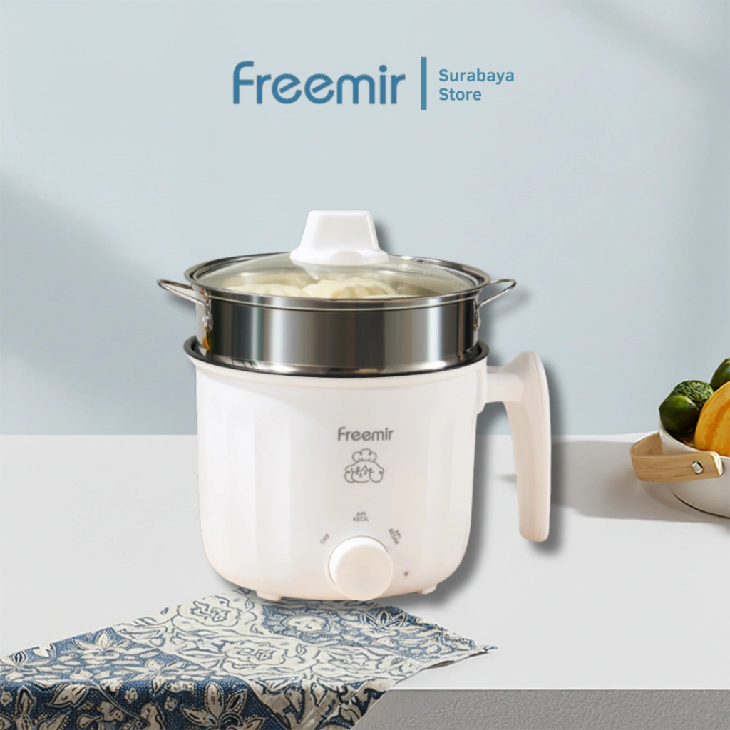 [READY SIAP KIRIM] freemir Surabaya Panci Listrik Multifungsi 17cm Serbaguna Masak Mie, Sup Low Watt