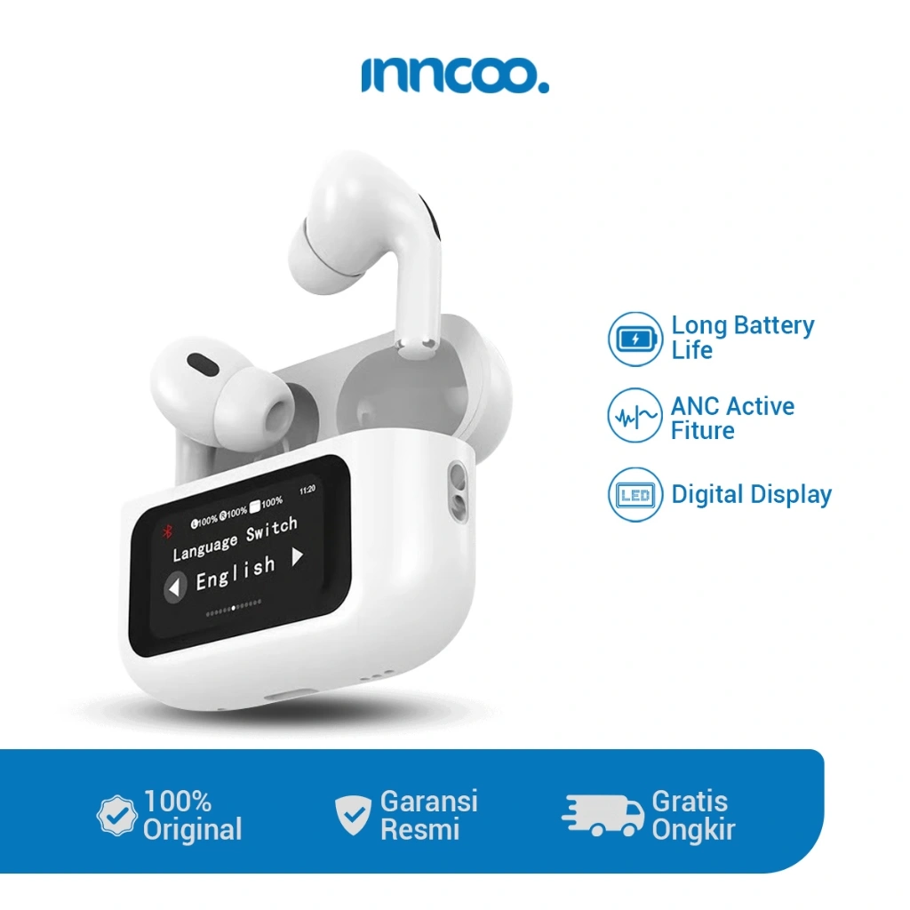 INNCOO TWS Pro Touch Screen ANC True Wireless Bluetooth Earphone Noise Reduction Earbuds Bluetooth V5.4