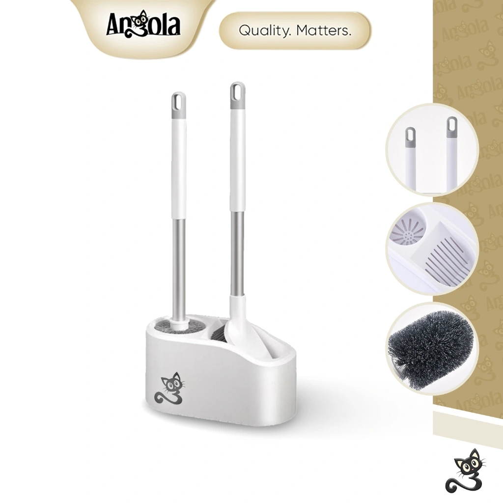 [SPESIAL] ANGOLA Sikat WC 2IN1 D83 Brush Toilet Alat Pembersih Kamar Mandi Sikat Tempel WC