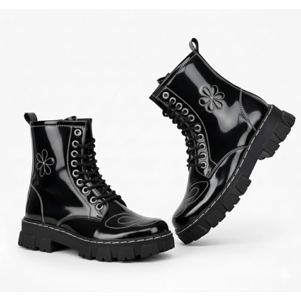 HARVEY - Sepatu Docmart butterfly Boots tinggi 10Hole Wanita
