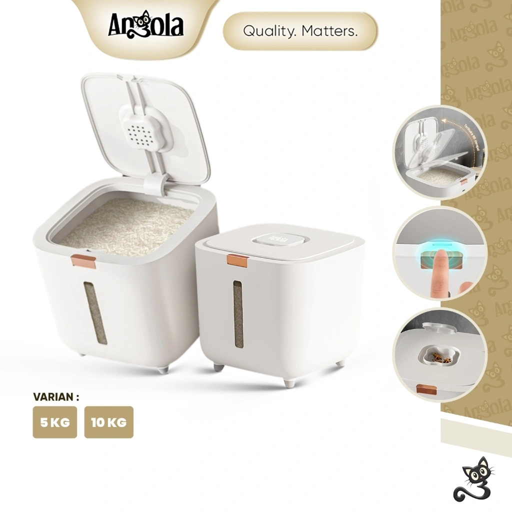 [SPESIAL] ANGOLA Dispenser Beras E03-E24 Rice Dispenser Tempat Wadah Penyimpanan Beras Rice Bucket