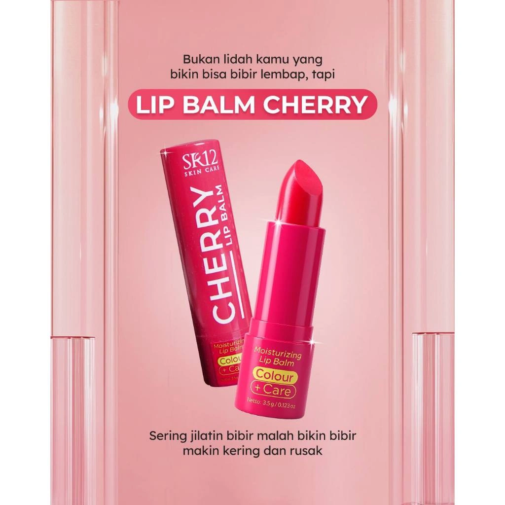 LIP BALM CHERRY SR12 Pelembab Bibir Alami 4gr