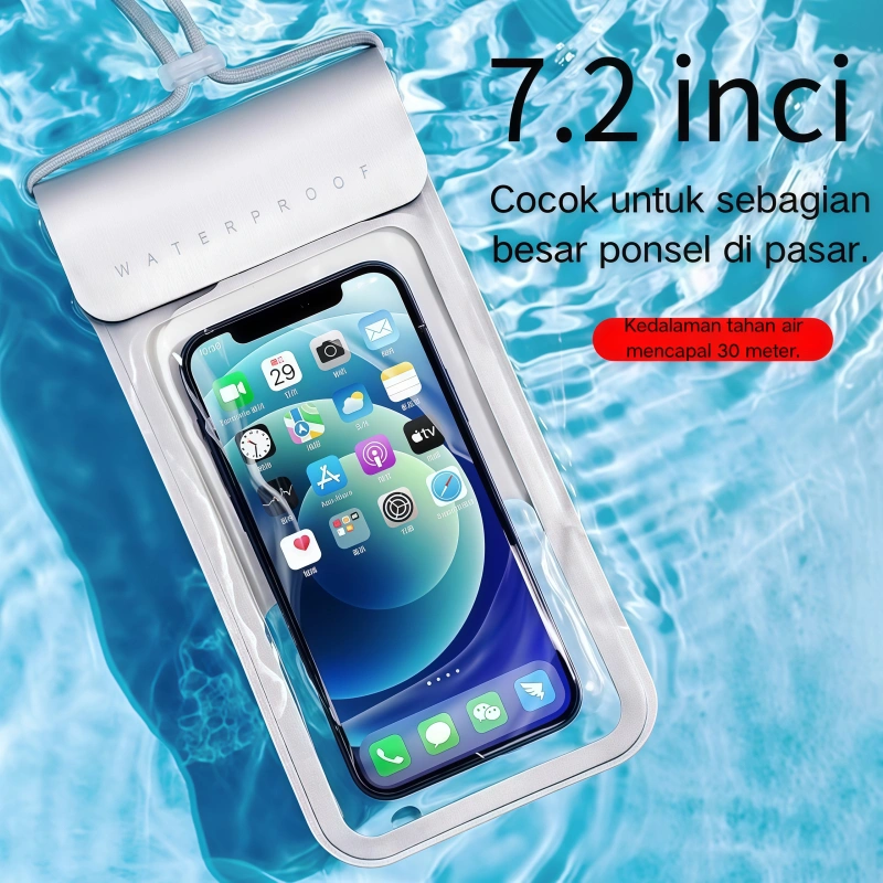Kantong Tahan Air HP: Layar Sentuh, Untuk Berenang, Menyelam, Arus Deras, Foto Bawah Air, Tersegel