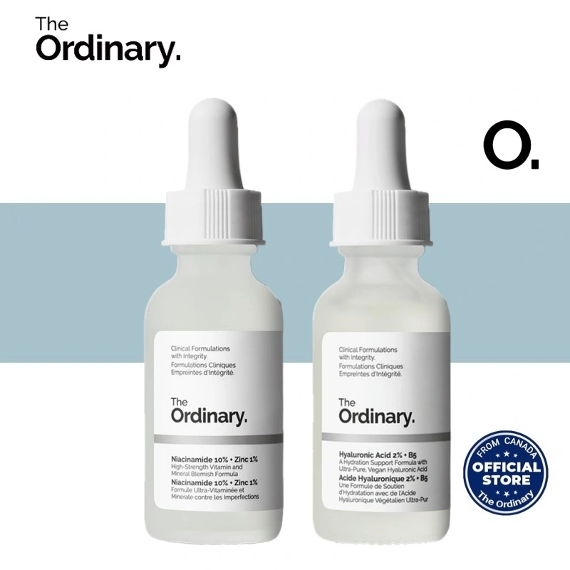 The Ordinary Acne Serum Whitening set Hyaluronic Acid 2% + B5 / Niacinamide 10% + Zinc 1% 30ml