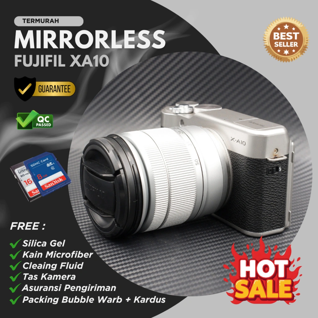 Kamera Mirrorless FUJIFILM XA10 WIFI Cocok Buat VLOG MUA atau FOTO PRODUK