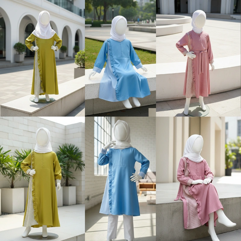 Sarimbit Gamis anak couple motif songket (hanya gamis)