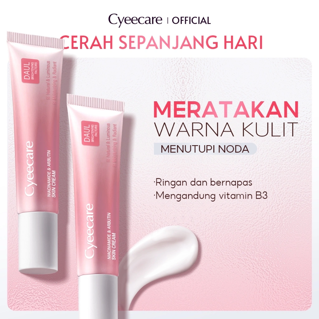 Cyeecare Tone-Up Cream Makeup Base Cream Niacinamide & Arbutin Brightening Moisturizer Makeup Primer 30g