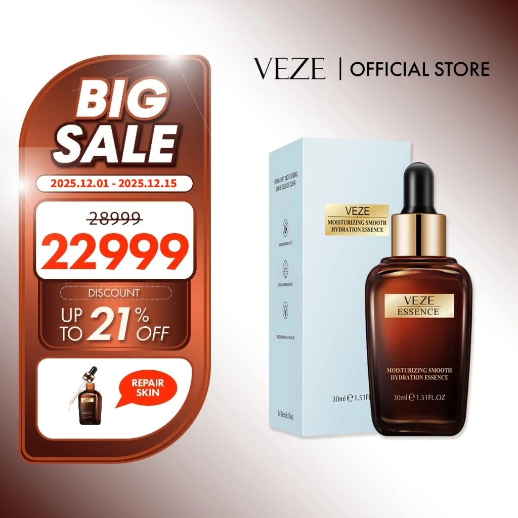 [BPOM] - VEZE Serum Moisturizing Smooth Hydrating Essence Nikotinamid Untuk Perawatan Kulit Wajah Pelembap Anti Penuaan Kontrol Minyak Anti Kerutan 30ml