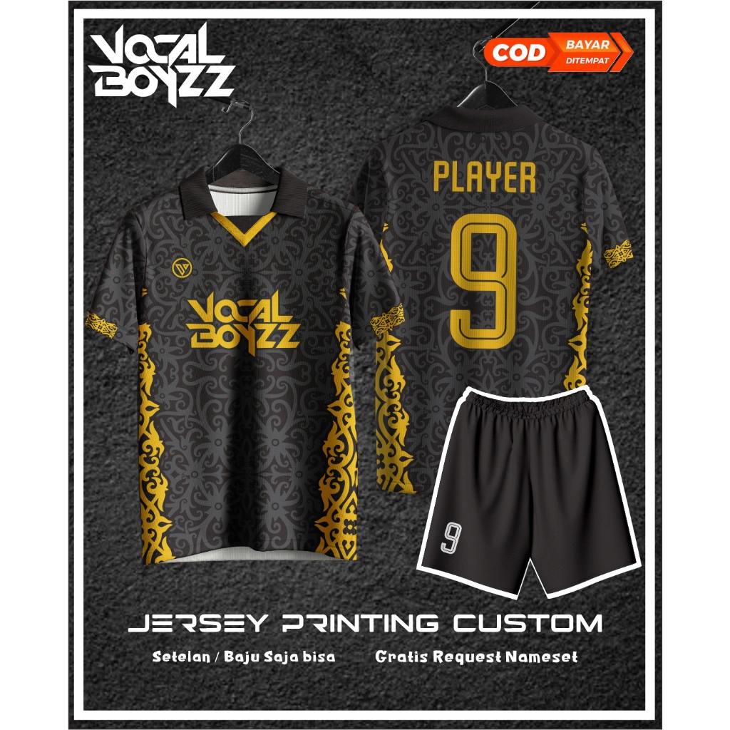 Vocal Jersey futsal terbaru jersey fustal custom full printing jersey retro jersey bola jersey volly jersey badminton jersey custom nama+nomor