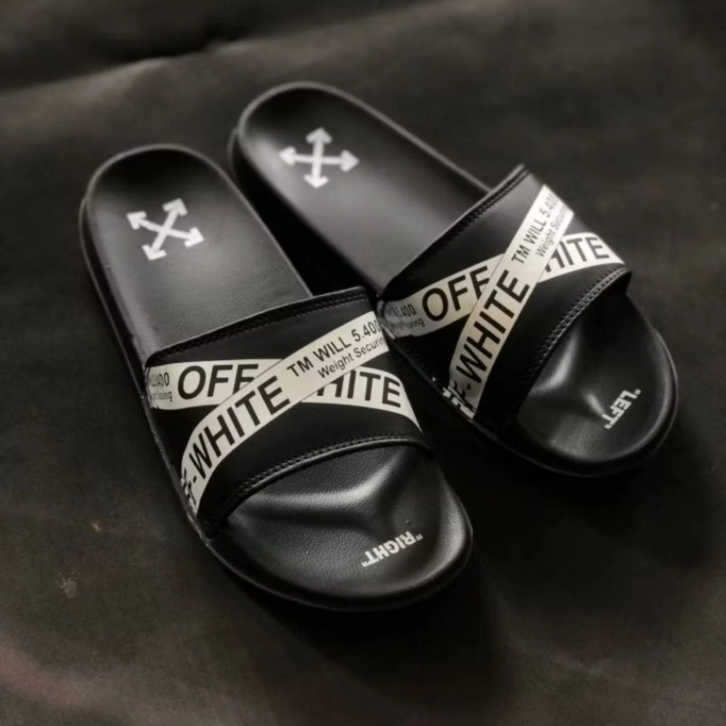 Sandal Off-WHITE Slides, Sandal Pria Murah, Sandal Slide Off-WHITE Sandal KAWS Sesame Street Supreme