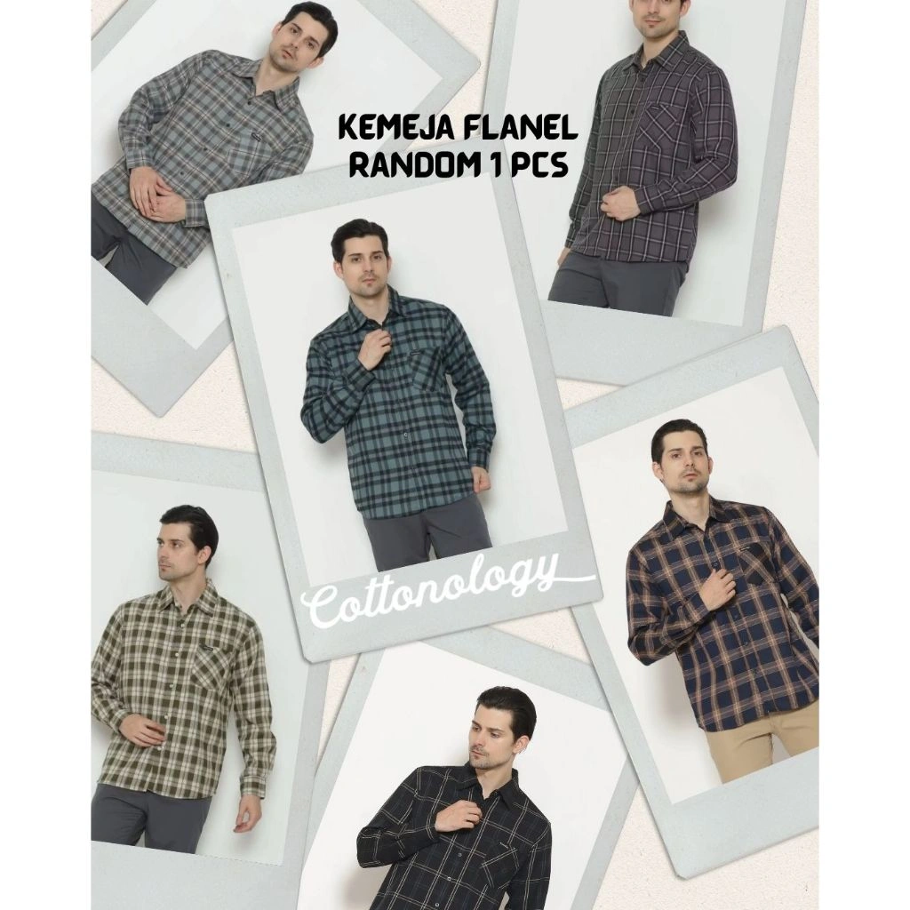 Cottonology Kemeja Flanel Random 1 Pcs - BC