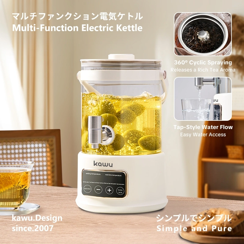 Kawu teko teh listrik 2.5L Electric Kettle Low Watt Pisahkan teh dari air Pintar Suhu Konstan 24H