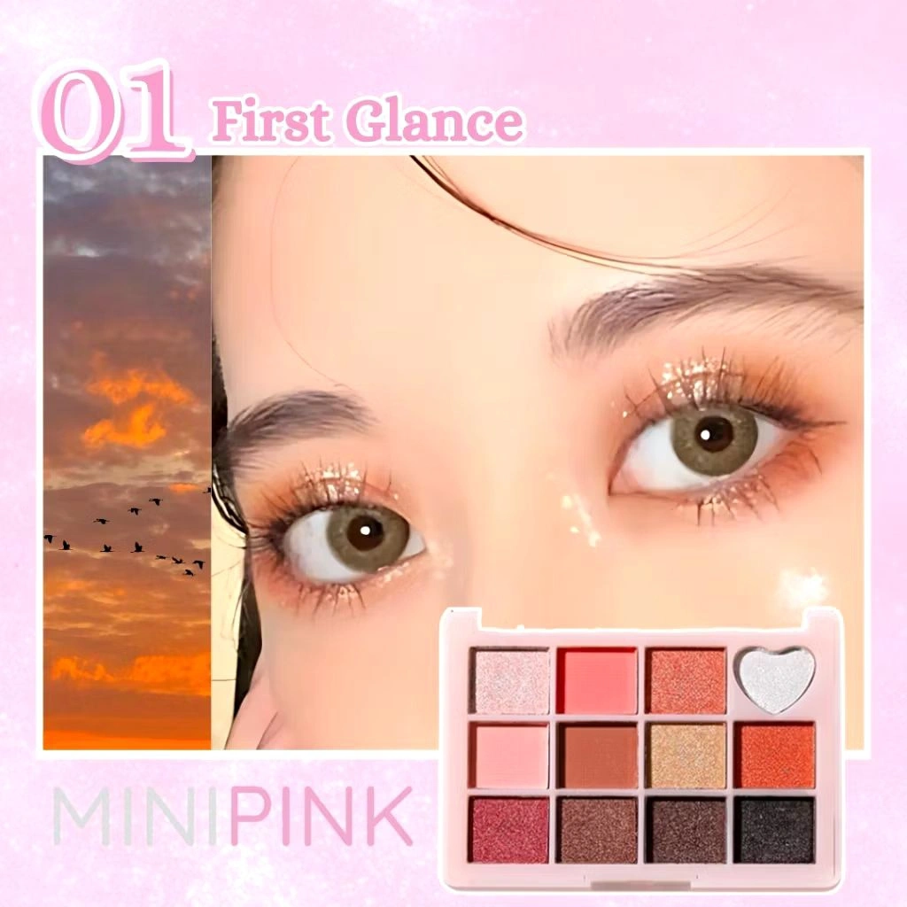 FELIZ - BPOM MINIPINK 12 Warna Eyeshadow Pallete Lumi Veil Romantic