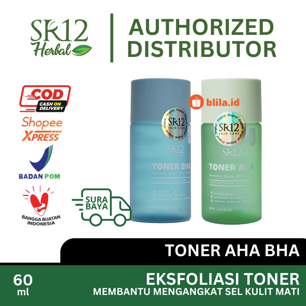 TONER AHA BHA SR12 untuk WAJAH FLEK HITAM BRUNTUS JERAWAT BATU