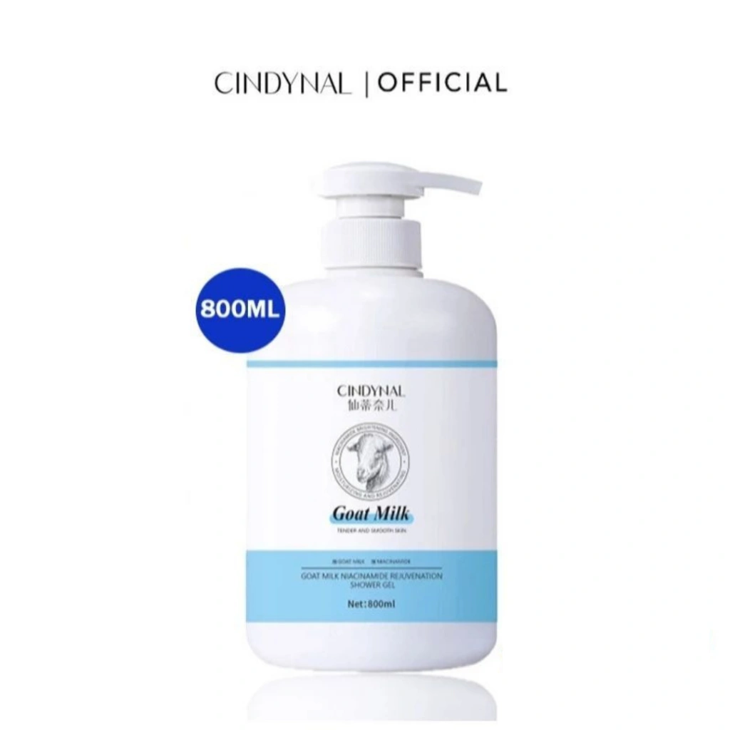 CINDYNAL Goat Milk Niacinamide Shower Gel – Sabun Mandi Cair 800ml