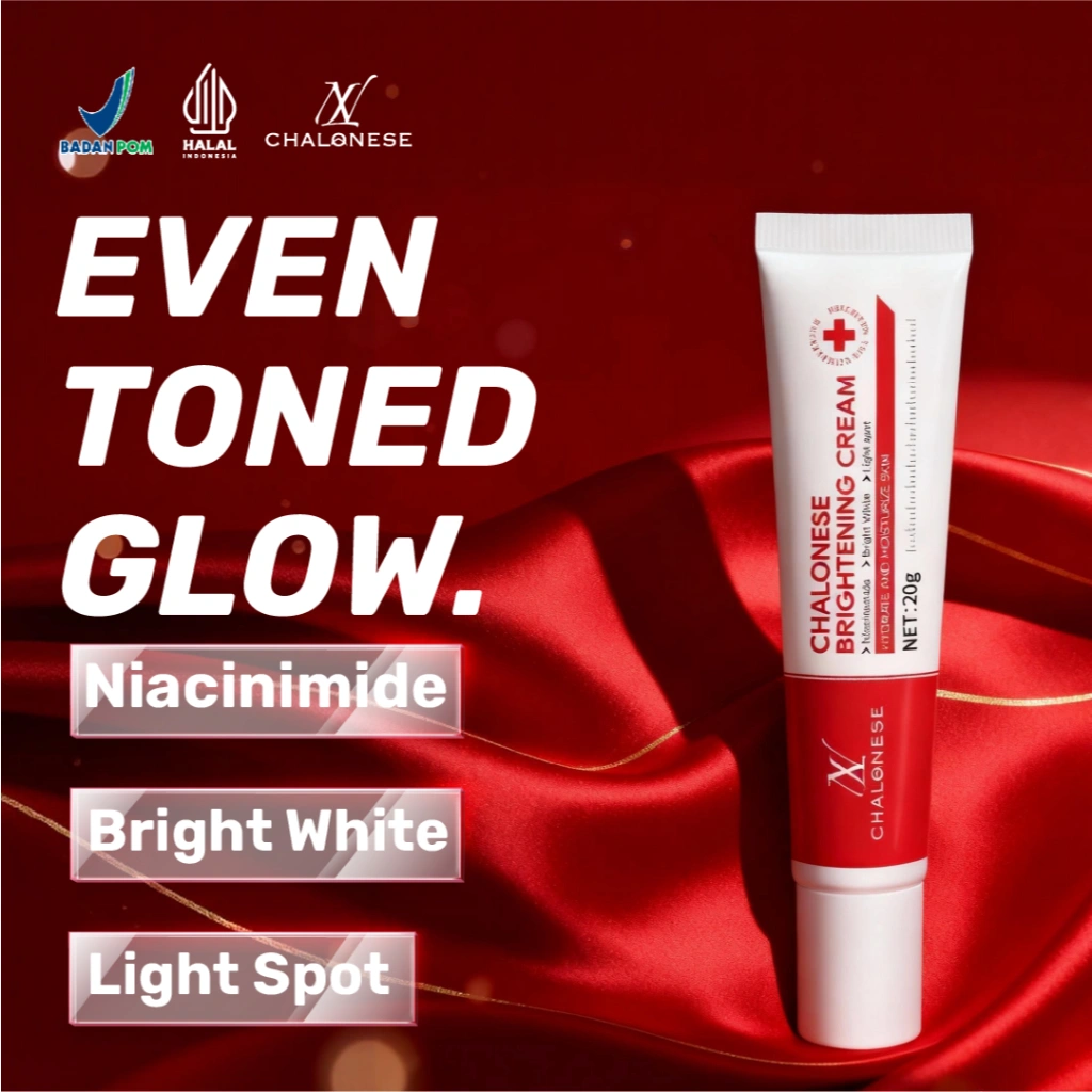 [COD] CHALONESE 4Pcs Promo Brightening And Whitening Cream 20gr Dapat Membuat Wajah Lebih Cerah Dan Memudarkan Flek Hitam Menyamarkan Bekas Jerawat Bpom Skincare Memutihjkan Glowing Anti Darkspot
