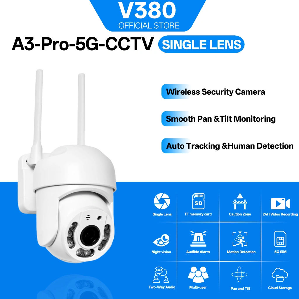 v380 Pro IP Kamera CCTVMini indoor Jarak Jauh Lewat Wireless 2-Way Audio smart home kamera