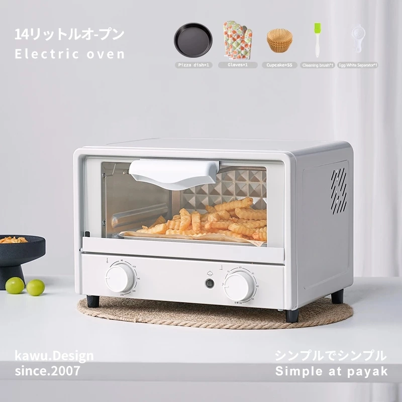 Kawu electric oven low watt GRATIS Loyang Pizza+ Sarung Tangan + Kertas Baking mini 14L oven listrik